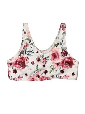 SHEIN Girl's White Floral Bikini Top